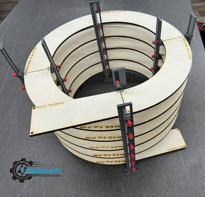 Giro de vía Fleischmann modelo de vía, H0, madera contrachapada 8 mm
