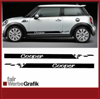 Seitenbeschriftung  Mini Cooper Dekor Sticker Aufkleber #0005