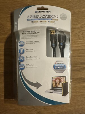 Monster Digital Life USB XTEND Kabel Verlängerung 2,13m 1.2Gbps Orginalverpackt
