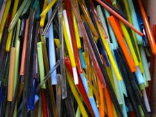 15 lbs Devardi Glass Rods Mixed SHORTS, with FREE Rod holder, Lampwork COE 104