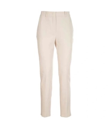 MAX MARA STUDIO CLASSIC GIGA WOMANS TROUSER IN BEIGE SZ 6 NWT $350