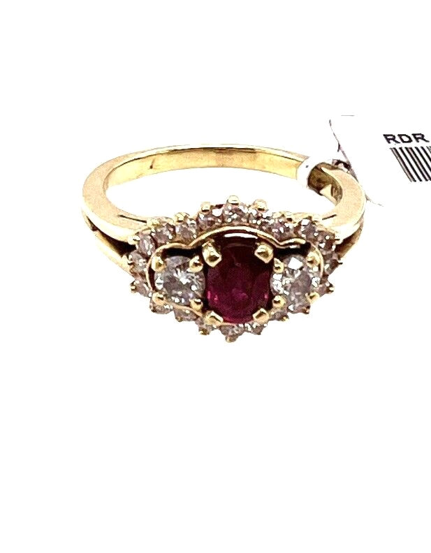 KURT WAYNE LADIES 18K YELLOW GOLD RUBY & DIAMONDS… - image 3