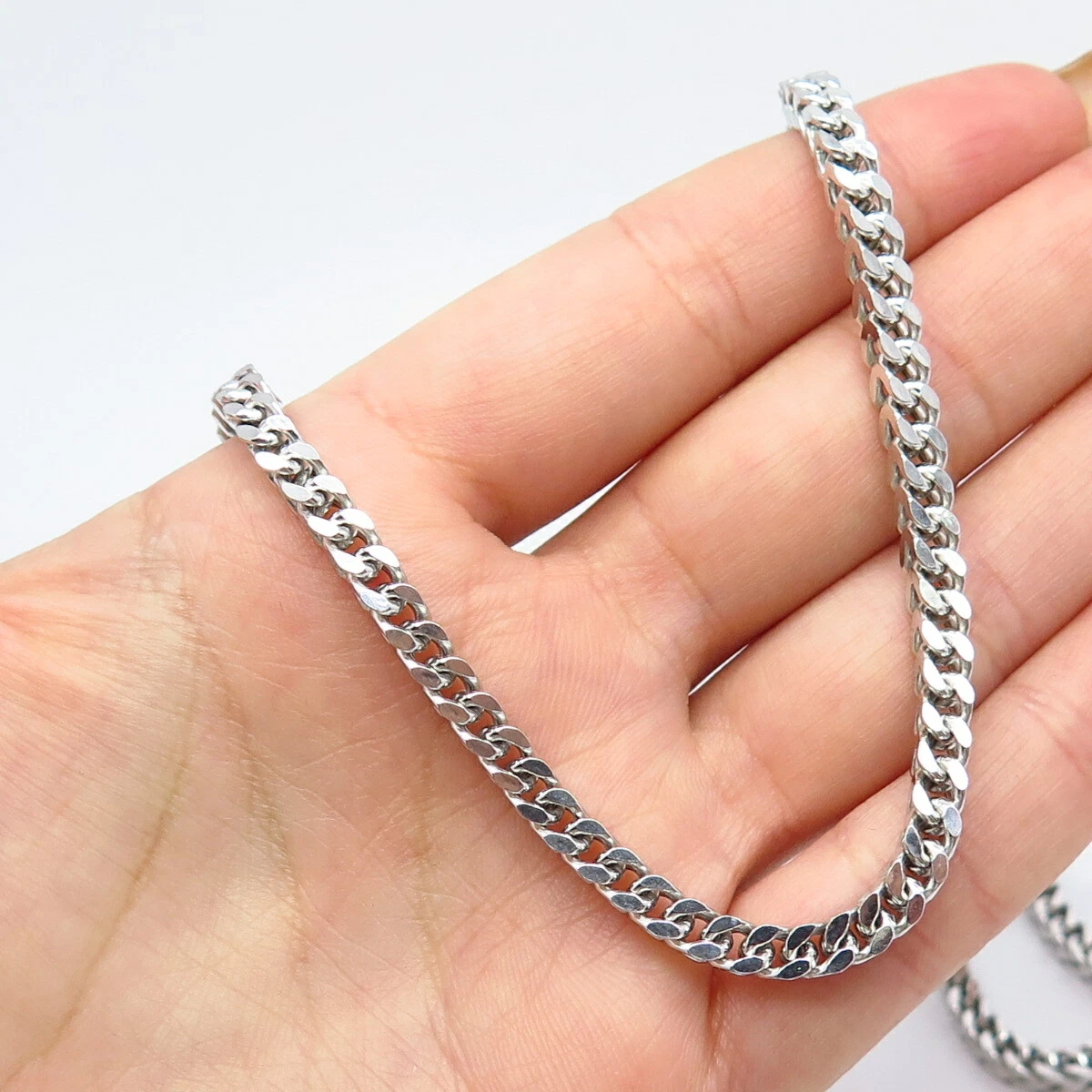 925 Sterling Silver Wheat Chain Necklace 23