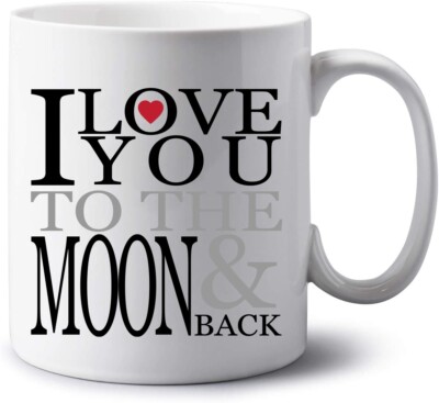 Personalisierte Jumbo 20 Unzen Tasse Extra Groß Teetasse Ich liebe dich bis zum Mond und zurück
