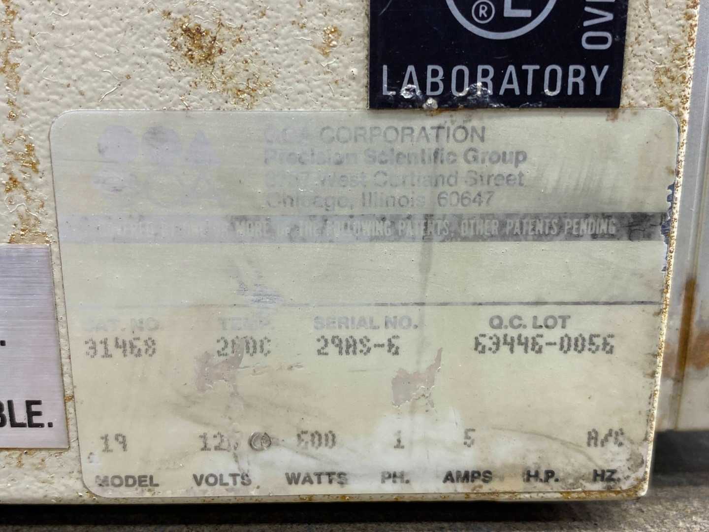 Precision Vacuum Oven Model 19 CAT 31468 eBay