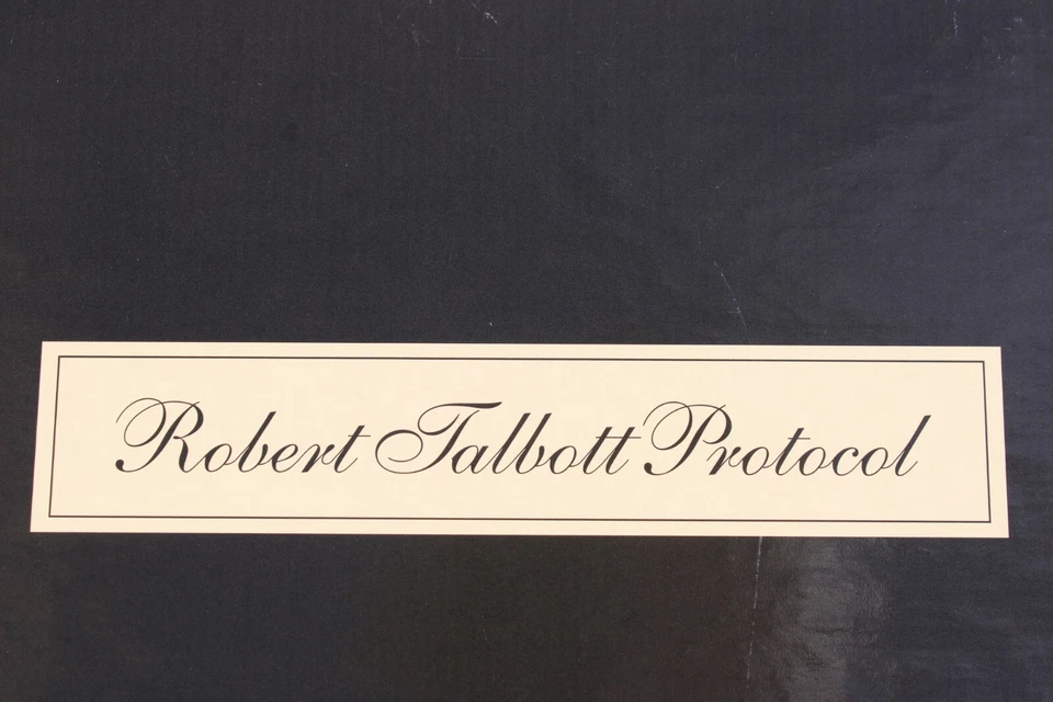 Robert Talbott Protocol Formal Black Silk Bow Tie & Cumberbun Set - Image 4 of 4