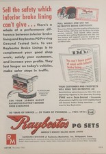 1952 Print Ad Raybestos Proving Ground Tested Brake Linings Bridgeport,CT