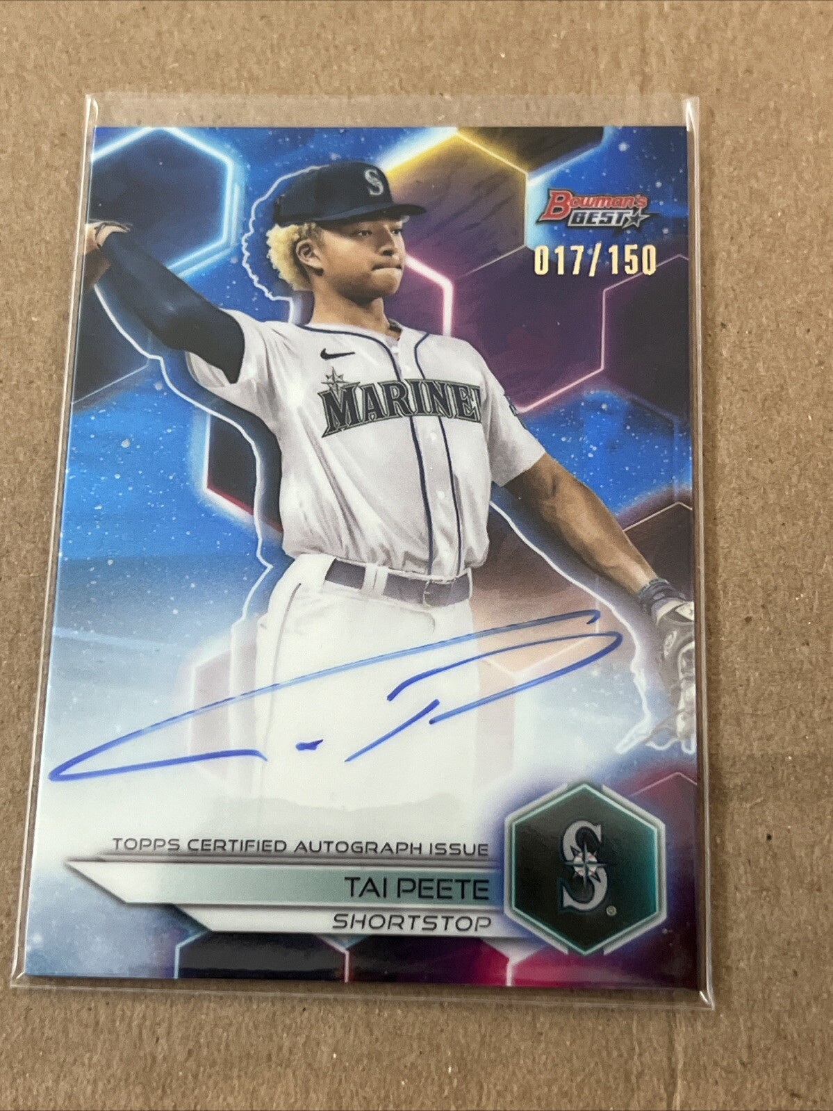 2023 Bowman's Best Blue Refractors #B23TP Tai Peete Rookie AUTO /150 Seattle