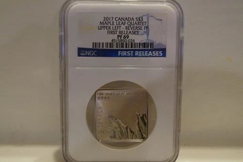 2017 Canada NGC PF69 Reverse Proof F/R $3 Upper Left Quartet