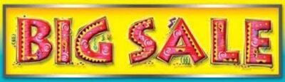 Big Sale | Vinyl Banner w/ Grommets | 3 H x 10 W