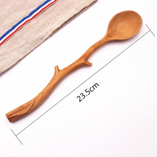 Beech Spoons Branch Shape Long Handle Scoop Coffee Stirring Spoon Tableware - Picture 8 of 12