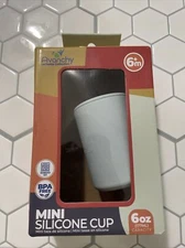 avanchy la petite collection mini silicone cup with straw 6oz bpa free 6+m Gray