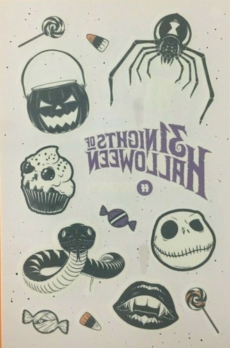 2 Sheets Freeform 31 Nights Of Halloween Tattoo Promotional Disney Boo Bash Item Ebay