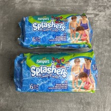 NEW VTG 2006 Pampers Splashers Spider-Man  Friends Swim Pants Sz 6 2 Pk Of 10