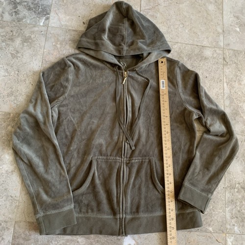 NY & CO Damen Gr. M oliv 2-teiliges Samt Hoodie & Hose mit weitem Bein Set - Bild 3 von 14