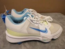 Nike Force Trout Pro Cleats Baseball White Volt Blue FRESH FQ7941-100 Men Sz 8.5