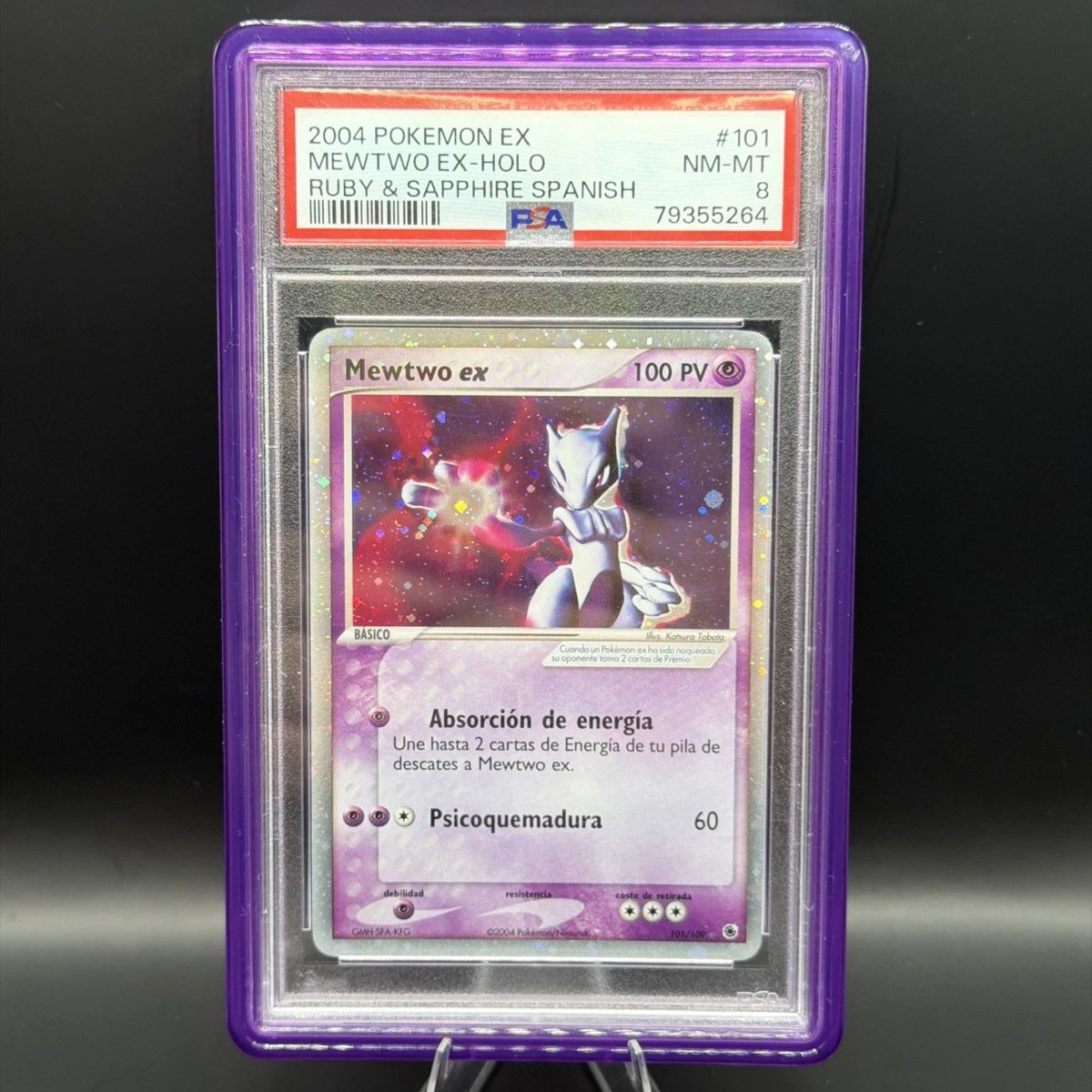Mewtwo Pokémon TCG Professional Sports Authenticator (PSA) Grade 8