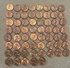 Lot Of 61 Wheat Pennies Years 1917-1958 - Almost Uncirculated Good Color!