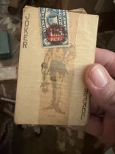 Antique US Playing Card Co Deck w/ Tax Stamp Floral Sealed