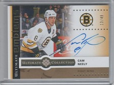 2024-25 UD Ultimate Cam Neely Ultimate Emblems Autograph Gold 13/49