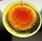 Blenko Glass Suncatcher - Sunflower - Tangerine