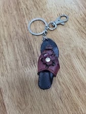 Small Lether Flip Flop Key Chain
