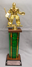 HOCKEY goalie trophy award weighted base green column