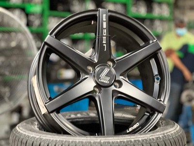 New 16X7 ET35 Lenso Jager Craft Rim (4 wheel) Matt Black 4X100