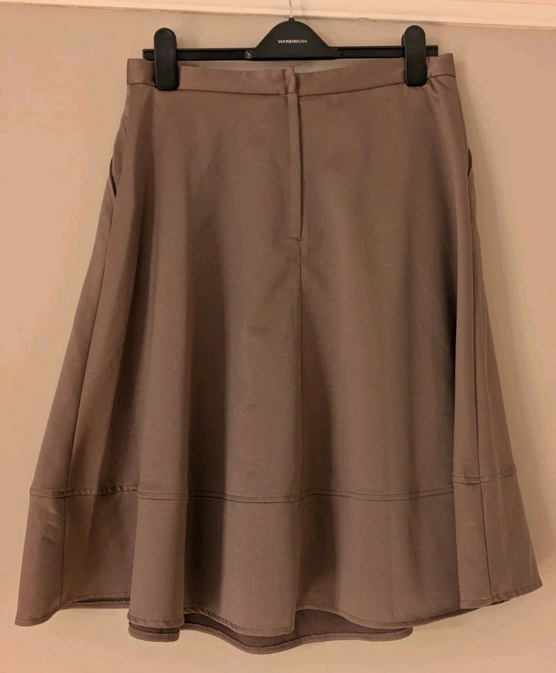 Fawn Silky Skirt, Pockets, Size 14, Primark, Similar To Coast - Image 2 of 4