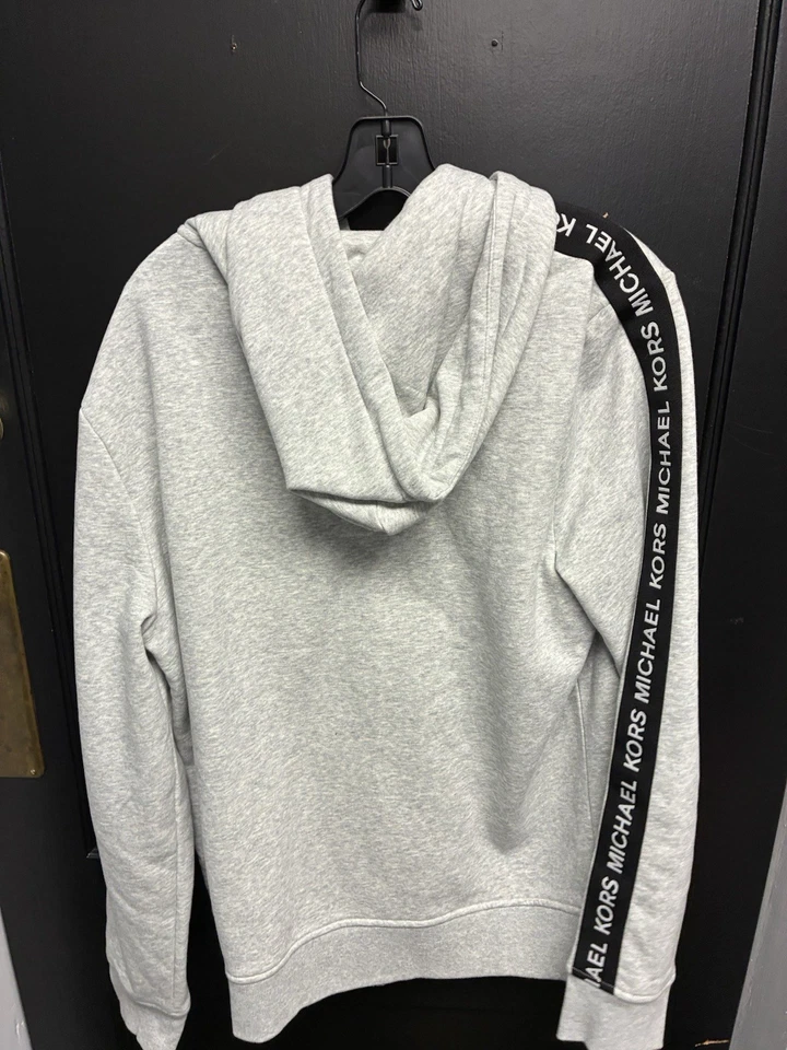 Sudadera con Capucha Michael Kors Para Hombre Gris/Negro Cremallera Completa - Talla L Foto 2 de 3