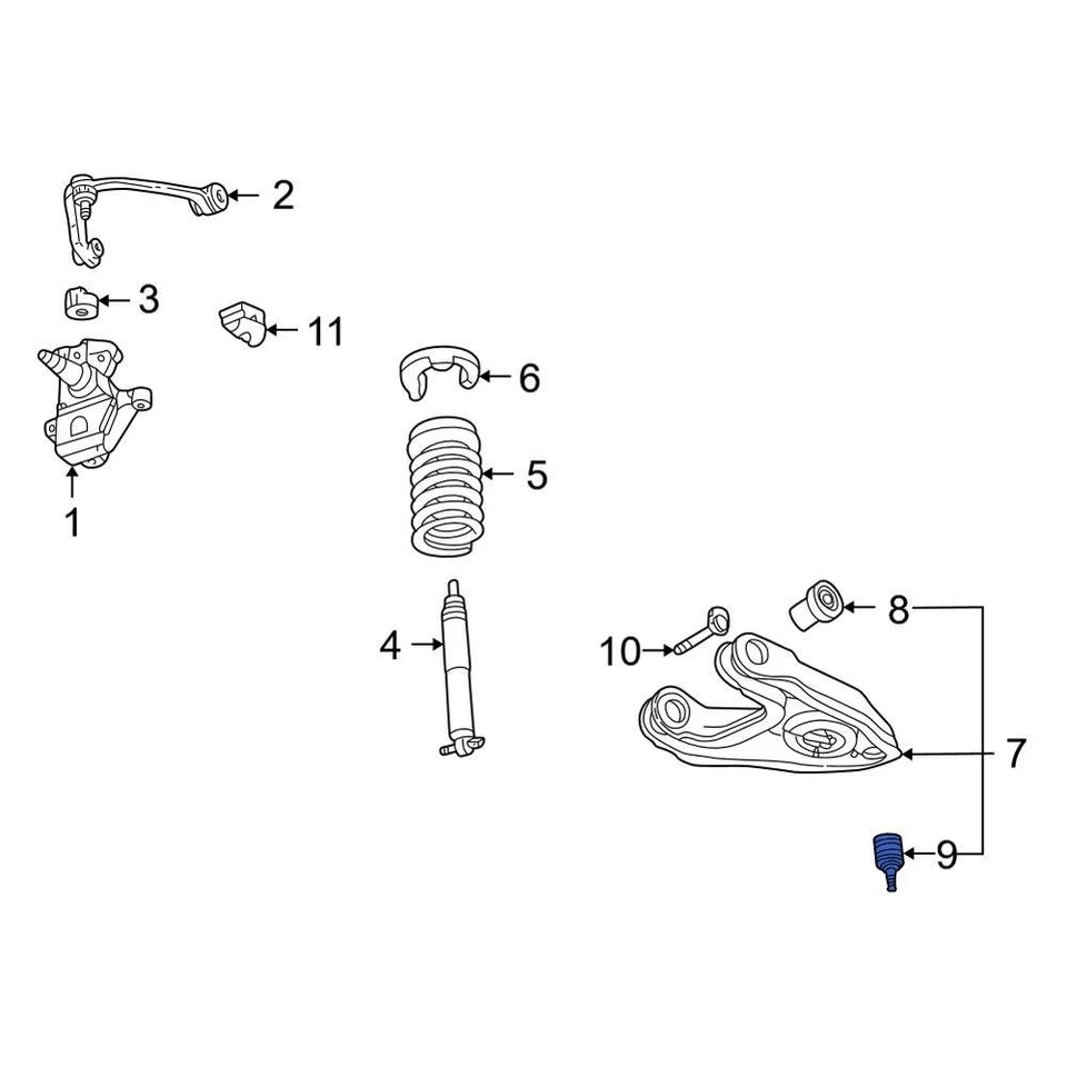 For Ford F-150 Heritage 2004 Ford 5C2Z3049AA Front Upper Suspension Ball Joint Foto 4 de 4