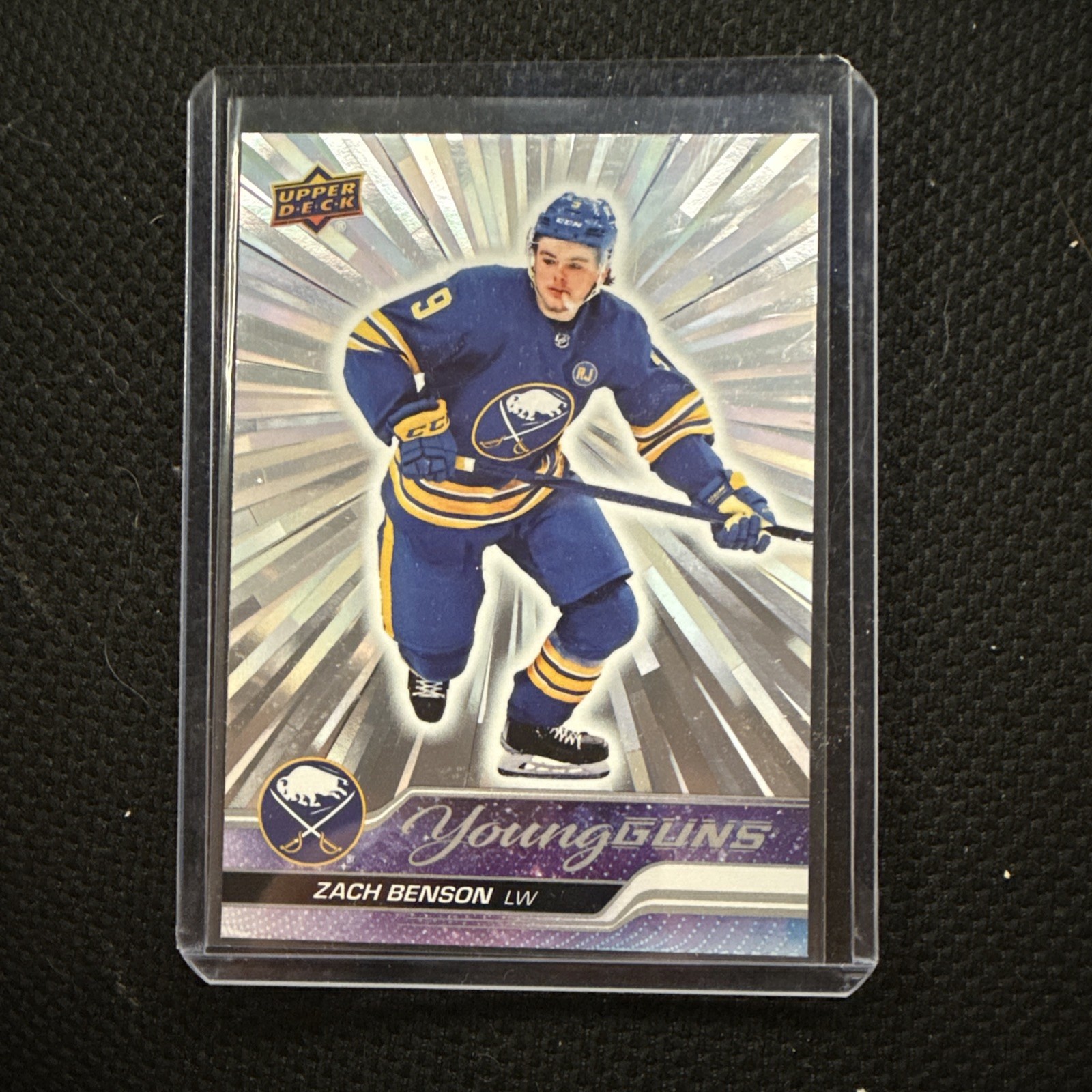 2023-24 Upper Deck Series 2 Young Guns Outburst Rookie Zach Benson #474