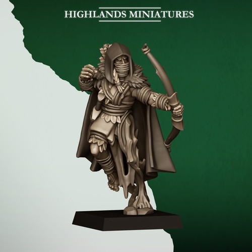 Feral Scouts Elves x10 x20 - Wood Elf Rangers - Highlands Miniatures 28mm 32mm - Bild 5 von 6