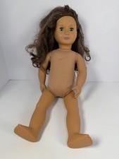 Our Generation Doll Battat 18 Brown Curly Hair Green Eyes Nude No Clothes