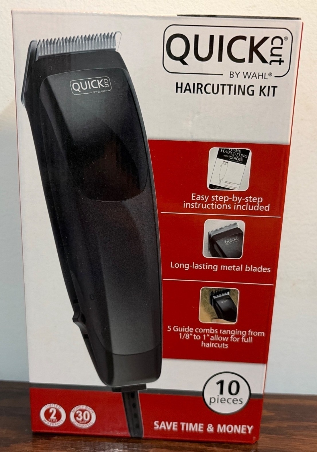 NWB Quick Cut By Wahl Haircutting Kit 10pc Home Grooming Set