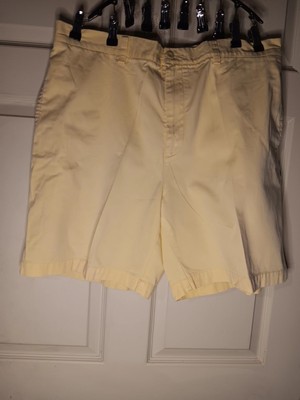 Nautica Yellow Golf Shorts Sz 42 Slash Pockets On Side Button Nack Pocket