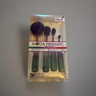 MODA Prismatic Face Perfecting 4pc Makeup Brush Kit NIB