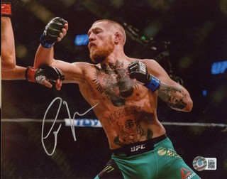 Conor McGregor Signed 8x10 MMA UFC Color Photo AUTO BAS Beckett
