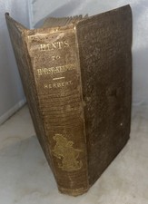 1859 Hints to Horse-Keepers by Henry W. Herbert Antique Horse Manual
