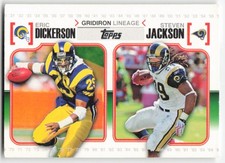 2010 Topps #GL-DJ Eric Dickerson / Steven Jackson Gridiron Lineage