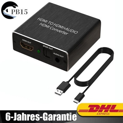 HDMI Audio Extractor 4k HDMI Optisch Splitter Adapter Konverter 3.5mm Stereo+L/R