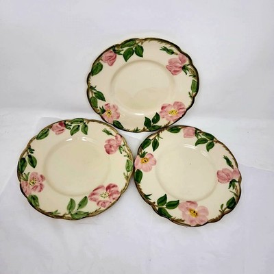 Vintage Franciscan Desert Rose Dessert Small Plates Lot of three 6''