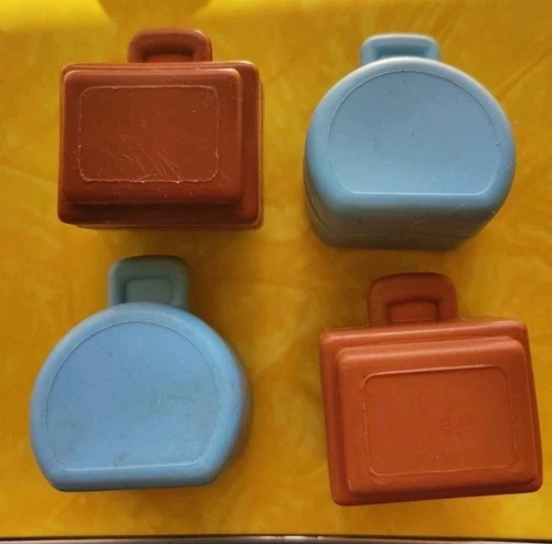 Vintage 1970s Fisher Price Little People Airport 4 Suitcases Luggage Replacement