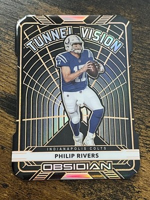2020 Panini Obsidian #TV17 Philip Rivers Tunnel Vision Electric Etch Orange #/25