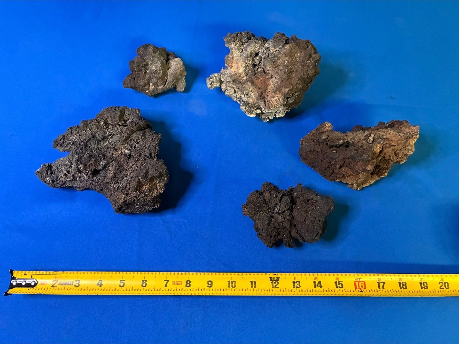 Aquarium Lava Stone Aquascape Terrarium  5 Pieces 7.7lbs