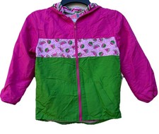 New Lily  Dan Girls Hoodie Windbreaker Zip Size S 6-6 Multicolor Watermelon