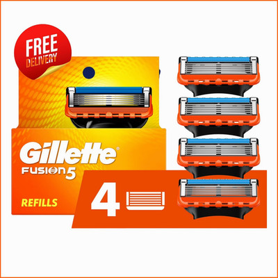 Gillette Fusion5 Razor Blade Refills 4 Count 5-Blade Cartridges