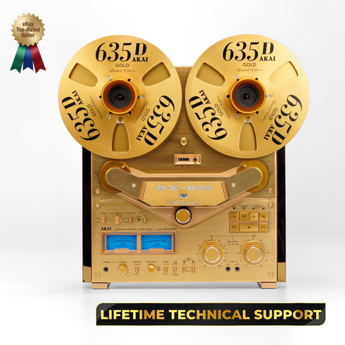 AKAI GX-635D Custom Gold Limited Edition Reel-to-Reel – Restored – Fully Tested