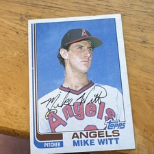 Topps 1982 Mike Witt #744 Los Angeles Angels Rookie Base Set Baseball Card. rookie card picture