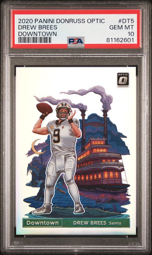 Drew Brees #DT-5 2020 Panini Donruss Optic Downtown card
